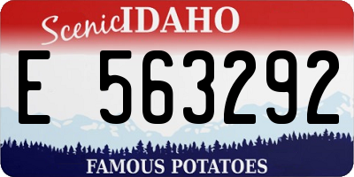 ID license plate E563292