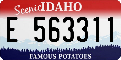 ID license plate E563311