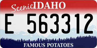 ID license plate E563312