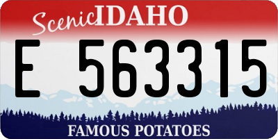 ID license plate E563315