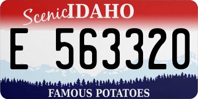 ID license plate E563320