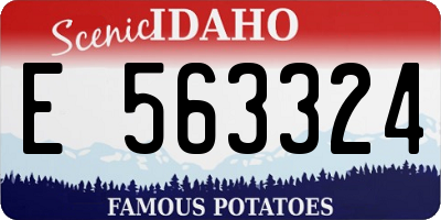 ID license plate E563324