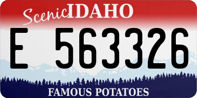 ID license plate E563326