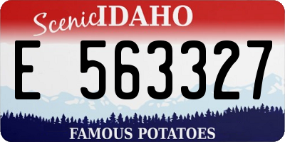 ID license plate E563327
