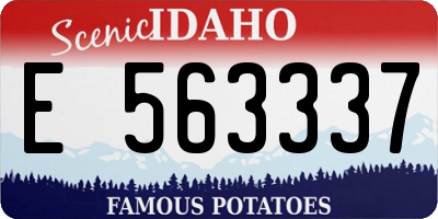 ID license plate E563337