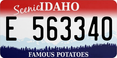 ID license plate E563340