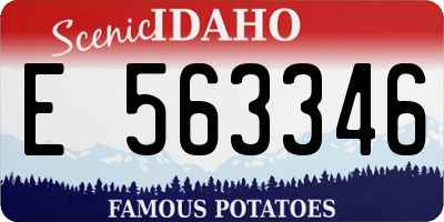ID license plate E563346