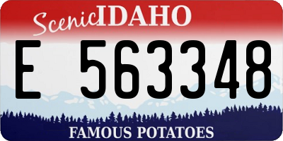 ID license plate E563348