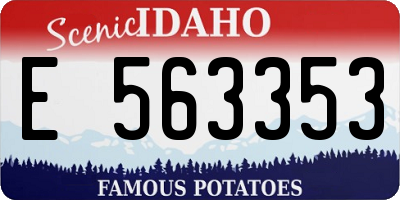ID license plate E563353