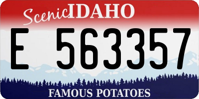 ID license plate E563357