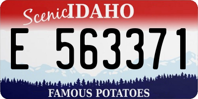 ID license plate E563371