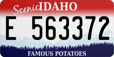 ID license plate E563372