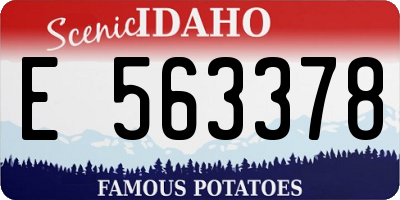 ID license plate E563378