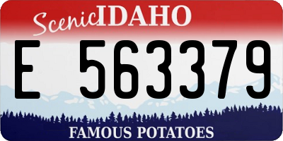 ID license plate E563379