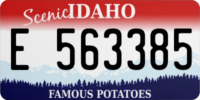 ID license plate E563385