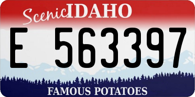 ID license plate E563397