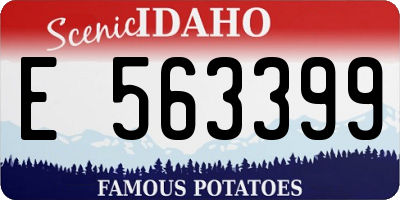 ID license plate E563399