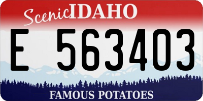 ID license plate E563403