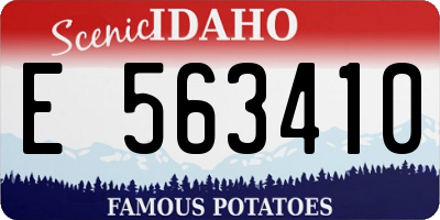 ID license plate E563410