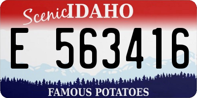 ID license plate E563416