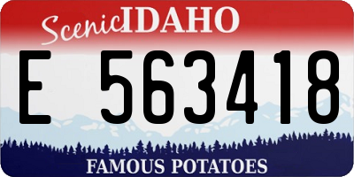 ID license plate E563418