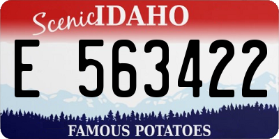 ID license plate E563422
