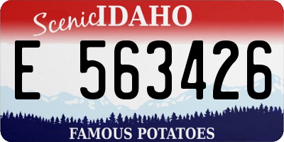 ID license plate E563426