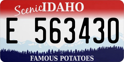 ID license plate E563430