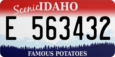 ID license plate E563432