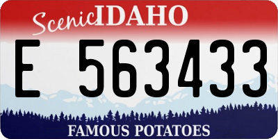 ID license plate E563433