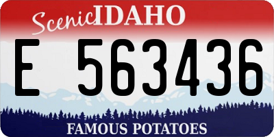 ID license plate E563436