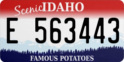 ID license plate E563443