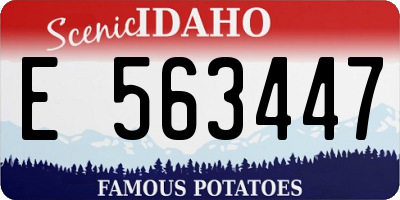 ID license plate E563447
