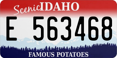 ID license plate E563468