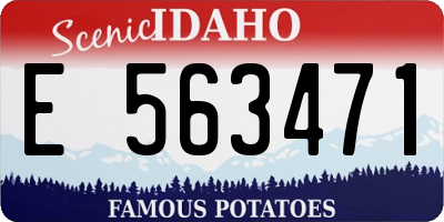 ID license plate E563471