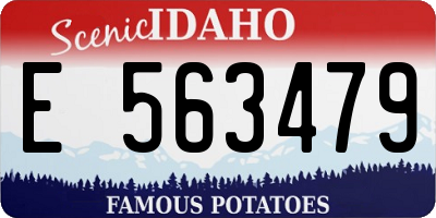 ID license plate E563479