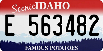 ID license plate E563482