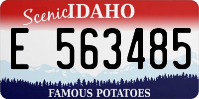 ID license plate E563485