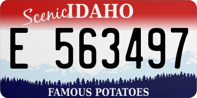 ID license plate E563497
