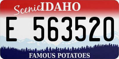 ID license plate E563520
