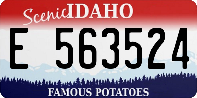 ID license plate E563524