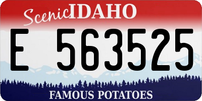 ID license plate E563525
