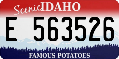 ID license plate E563526