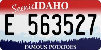 ID license plate E563527