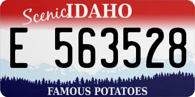 ID license plate E563528
