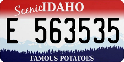 ID license plate E563535
