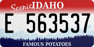 ID license plate E563537