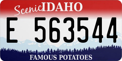 ID license plate E563544