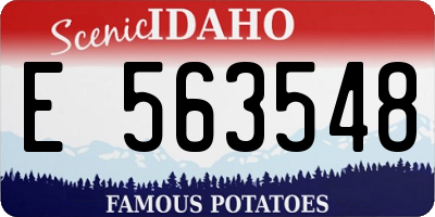 ID license plate E563548