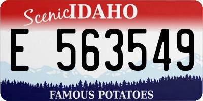 ID license plate E563549